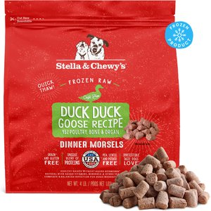 Stella & Chewy's Duck Duck Goose Morsels Frozen Raw Dog Food, 4-lb bag