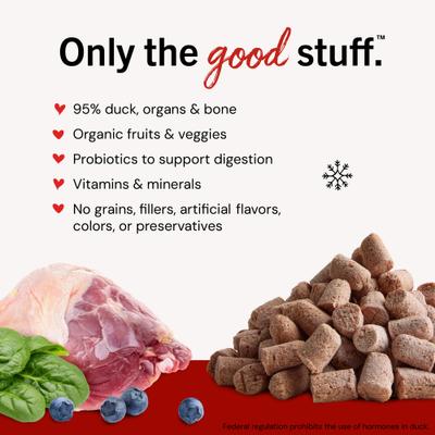 Show full view: Stella & Chewy's Duck Duck Goose Morsels Frozen Raw Dog Food, 4-lb bag slide 3 of 11