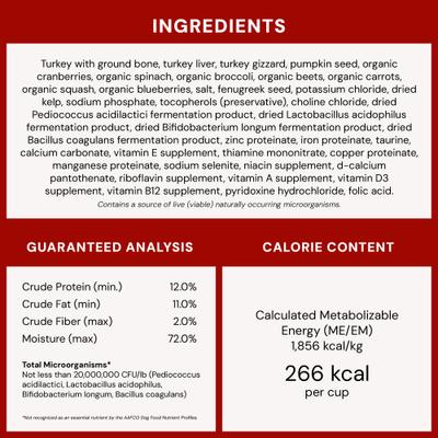 Show full view: Stella & Chewy's Tantalizing Turkey Morsels Frozen Raw Dog Food, 4-lb bag slide 10 of 11