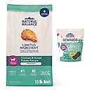 Natural Balance L.I.D. Limited Ingredient Diets Small Breed Bites Grain-Free Chicken & Sweet Potato Formula Dry Dog Food, 12-lb bag + Natural Balance L.I.T. Limited Ingredient Grain-Free Treats Sweet Potato & Chicken Formula Dog Treats, Small Breed, 8-oz bag