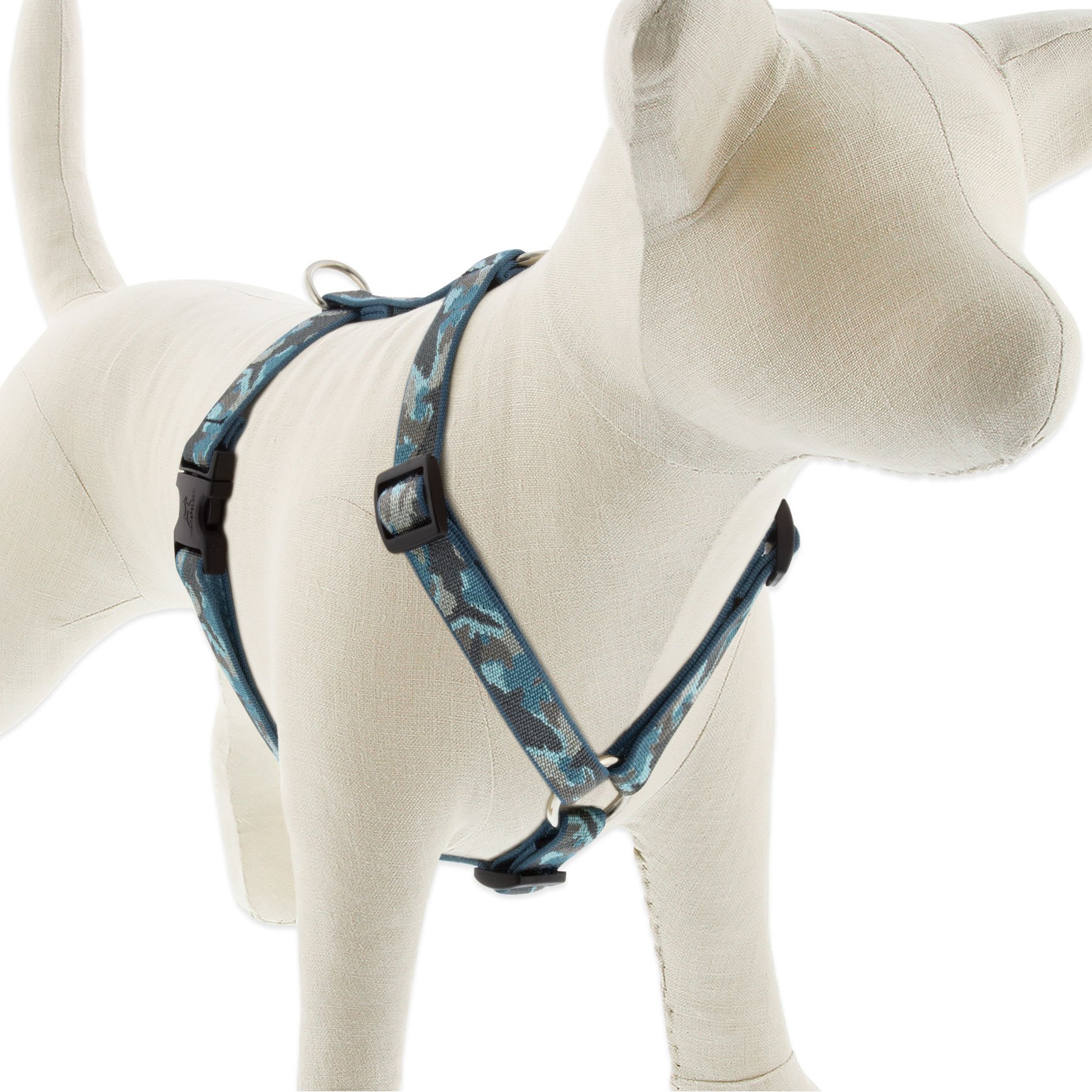 LupinePet Original Designs Sand Shark Adjustable Dog Harness, Large: 20 to 32-in chest, 3/4-in wide