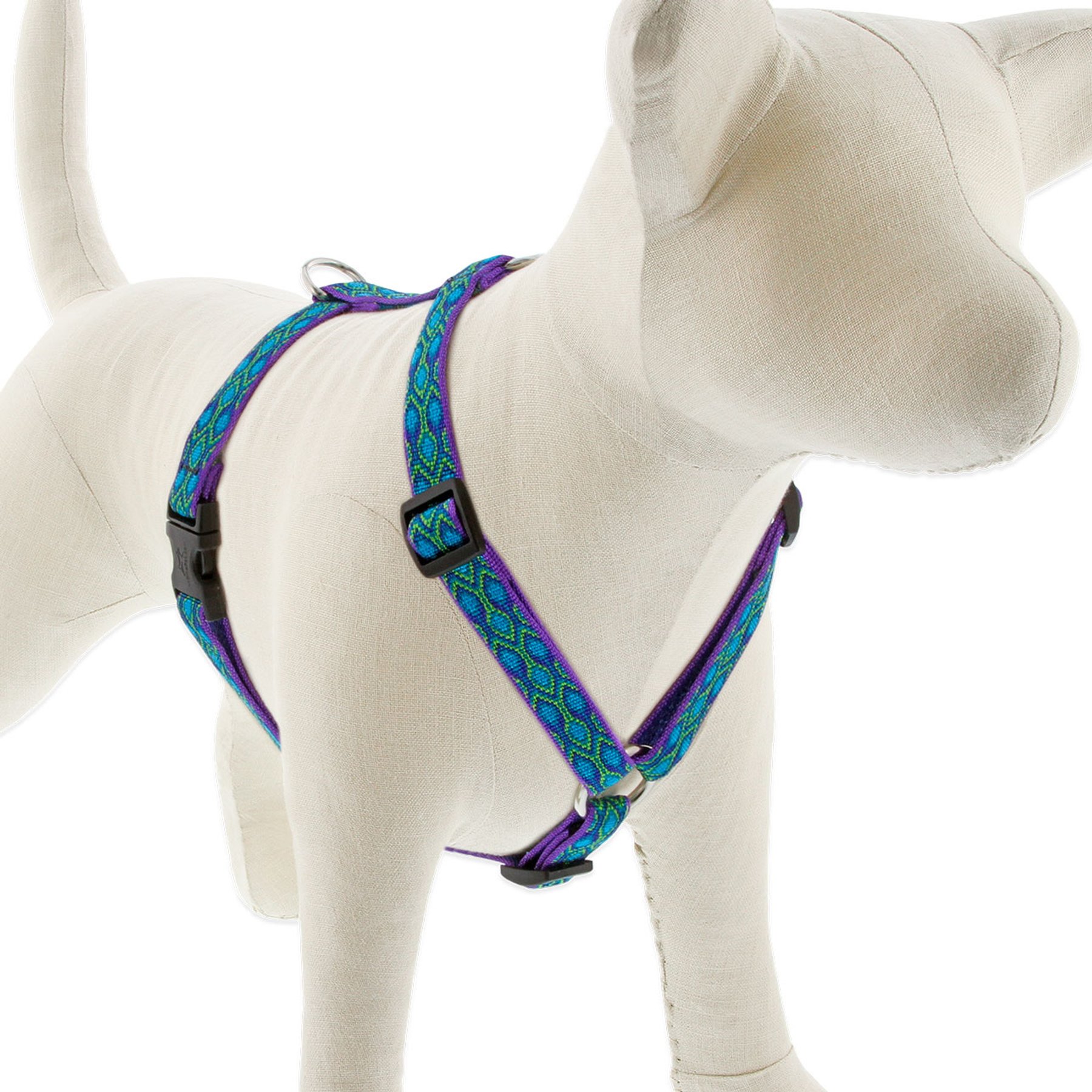 LupinePet Original Designs Rain Song Adjustable Dog Harness, Small: 12 to 20-in chest, 3/4-in wide
