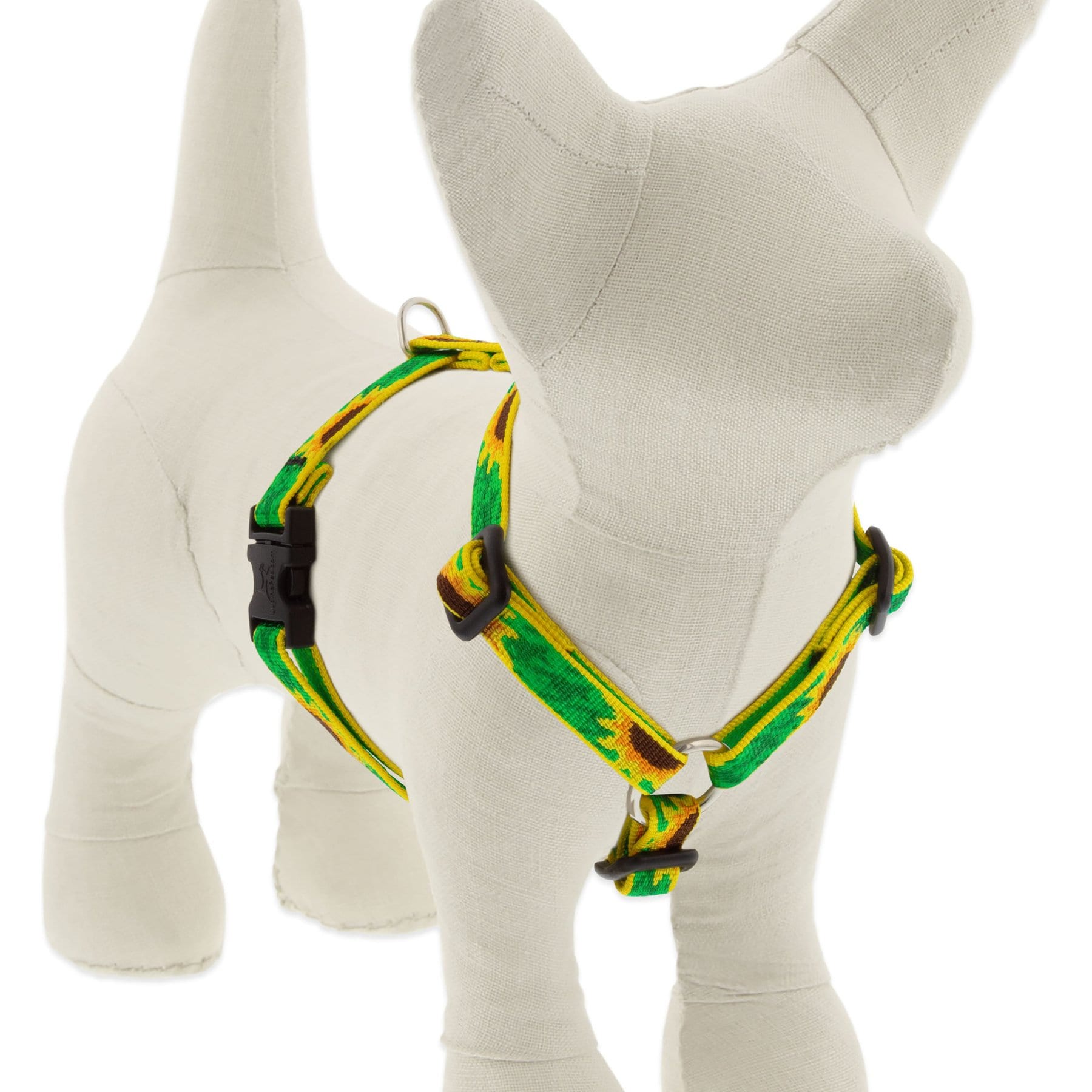 LupinePet Original Designs Sunflowers Adjustable Dog Harness, X-Small: 9 to 14-in chest, 1/2-in wide