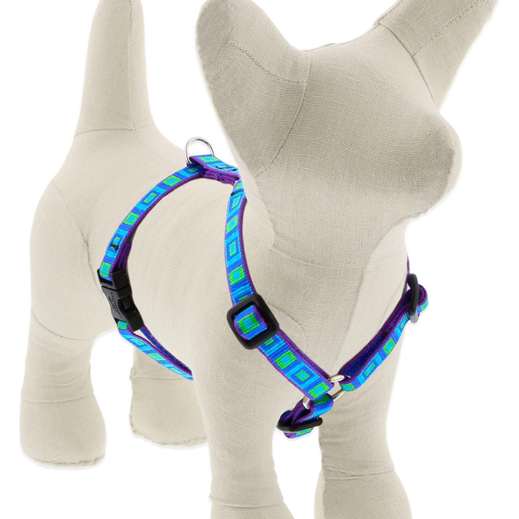 LupinePet Original Designs Sea Glass Adjustable Dog Harness, Small: 12 to 20-in chest, 1/2-in wide