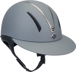 IRH F1 Wide Brim Horse Riding Helmet, Matte Steel Grey with Titanium Frame, Small: 6 5/8 to 6 3/4-in