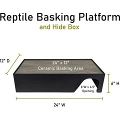 Reptile Kages Premium Reptile Basking Platform & Hide Box, 12 x 24-in