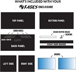 Reptile Kages 422 Premium Grassland Print Background PVC Horizontal Reptile Enclosure, Black, 120-gal slide 2 of 7