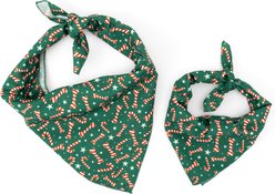 The Worthy Dog Christmas Candy Cane Dog Bandana, Large slide 2 of 3