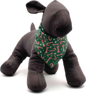 Show full view: The Worthy Dog Christmas Candy Cane Dog Bandana, Large slide 3 of 3