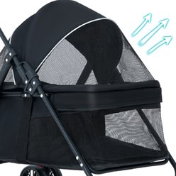 Modign Pet 4-Wheel Dog & Cat Stroller, Black, Medium slide 2 of 9