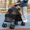 Show in main carousel: Wefeedy Foldable 4-Wheel Dog & Cat Stroller, Black, Medium slide 6 of 10
