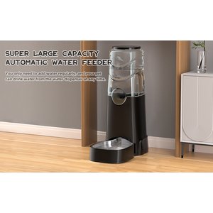 Modign Gravity Refill Pet Waterer, Black, 2.1-gal