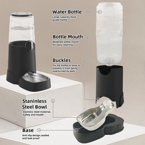 Modign Gravity Refill Pet Waterer, Black, 2.1-gal