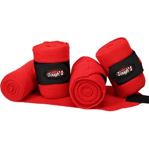 Tough1 Polo Horse Wraps, Red, 5" wide x 7 1/2" long