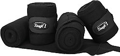 Tough1 Polo Horse Wraps, Black, 5" wide x 7 1/2" long