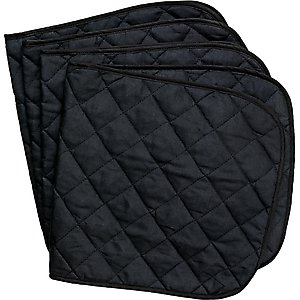Tough1 Quilted Horse Leg Wraps, Black, 14" tall X 30" wide
