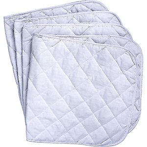 Tough1 Quilted Horse Leg Wraps, White, Front: 12" tall X 30" wide, Hind: 14" tall X 30" wide
