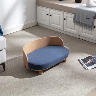 Show full view: Zeus & Ruta Elevated Dog Sofa Bed, Dark Blue, 26.77 x 15.75 x 11.02-in slide 3 of 7