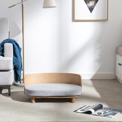 Show full view: Zeus & Ruta Elevated Dog Sofa Bed, Light Gray, 26.77 x 15.75 x 11.02-in slide 4 of 6