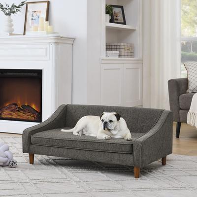 Show full view: Zeus & Ruta Elevated Dog Sofa Bed with Armrest, Dark Gray, 38 x 22 x 16-in slide 2 of 6