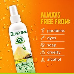 TropiClean EnduraScent Pineapple Scented Dog & Cat Deodorizing Spray, 8-fl oz bottle slide 2 of 9