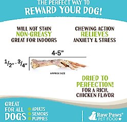 Raw Paws Dried Chicken Feet Dehydrated Dog Treats, 10 count slide 2 of 6