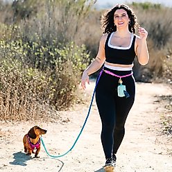Pink Papyrus Ombre Hands-Free Adjustable Rope Dog Leash, Pixie slide 2 of 7