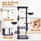 Show in main carousel: TSCOMON 58-in Multi-Level Scratching Post Cat Tree, Deep Gray slide 4 of 11