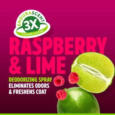 Show full view: TropiClean EnduraScent Raspberry Lime Scented Dog & Cat Deodorizing Spray, 8-fl oz bottle slide 3 of 10