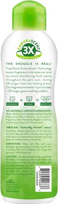 Show full view: TropiClean EnduraScent Raspberry Lime Scented Deodorizing Dog & Cat Shampoo, 20-fl oz bottle slide 2 of 10