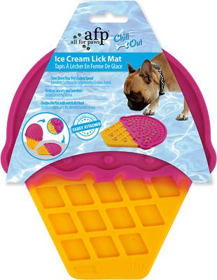 Show full view: allforpaws Chill Out Ice Cream Lick Mat Dog Toy slide 10 of 10