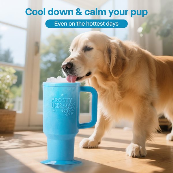 allforpaws Chill Out Frosty Lick Dog Toy, Blue
