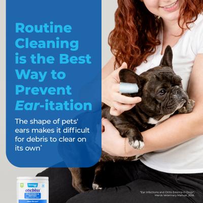Show full view: Vetnique Labs Oticbliss Cleaning & Drying Ear Finger Mitt Dog & Cat Ear Wipes, 50 count slide 4 of 11