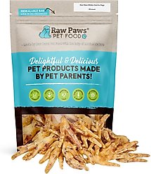 Raw Paws Dried Chicken Feet Dehydrated Dog Treats, 10 count