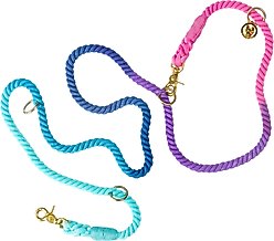 Pink Papyrus Ombre Hands-Free Adjustable Rope Dog Leash, Pixie