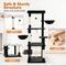Show in main carousel: TSCOMON 58-in Multi-Level Scratching Post Cat Tree, Black slide 5 of 12