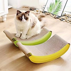 Happy & Polly Banana Sculpted Curved Design Cat Scratching Pad