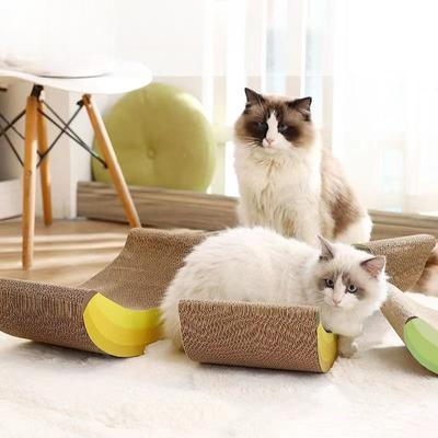Show full view: Happy & Polly Banana Sculpted Curved Design Cat Scratching Pad slide 4 of 7