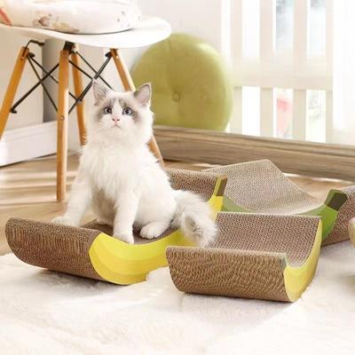 Show full view: Happy & Polly Banana Sculpted Curved Design Cat Scratching Pad slide 3 of 7