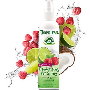 TropiClean EnduraScent Raspberry Lime Scented Dog & Cat Deodorizing Spray, 8-fl oz bottle