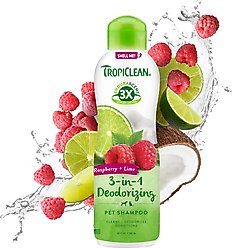 TropiClean EnduraScent Raspberry Lime Scented Deodorizing Dog & Cat Shampoo, 20-fl oz bottle