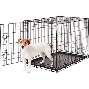 Frisco Fold & Carry Single Door Collapsible Wire Dog Crate, Med/Large