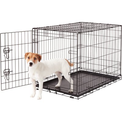 Frisco Frisco Fold & Carry Single Door Collapsible Wire Dog Crate, Med/Large