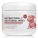 Chew + Heal Antibacterial & Antifungal Chlorhexidine & Ketoconazole Dog & Cat Grooming Wipes, 100 count
