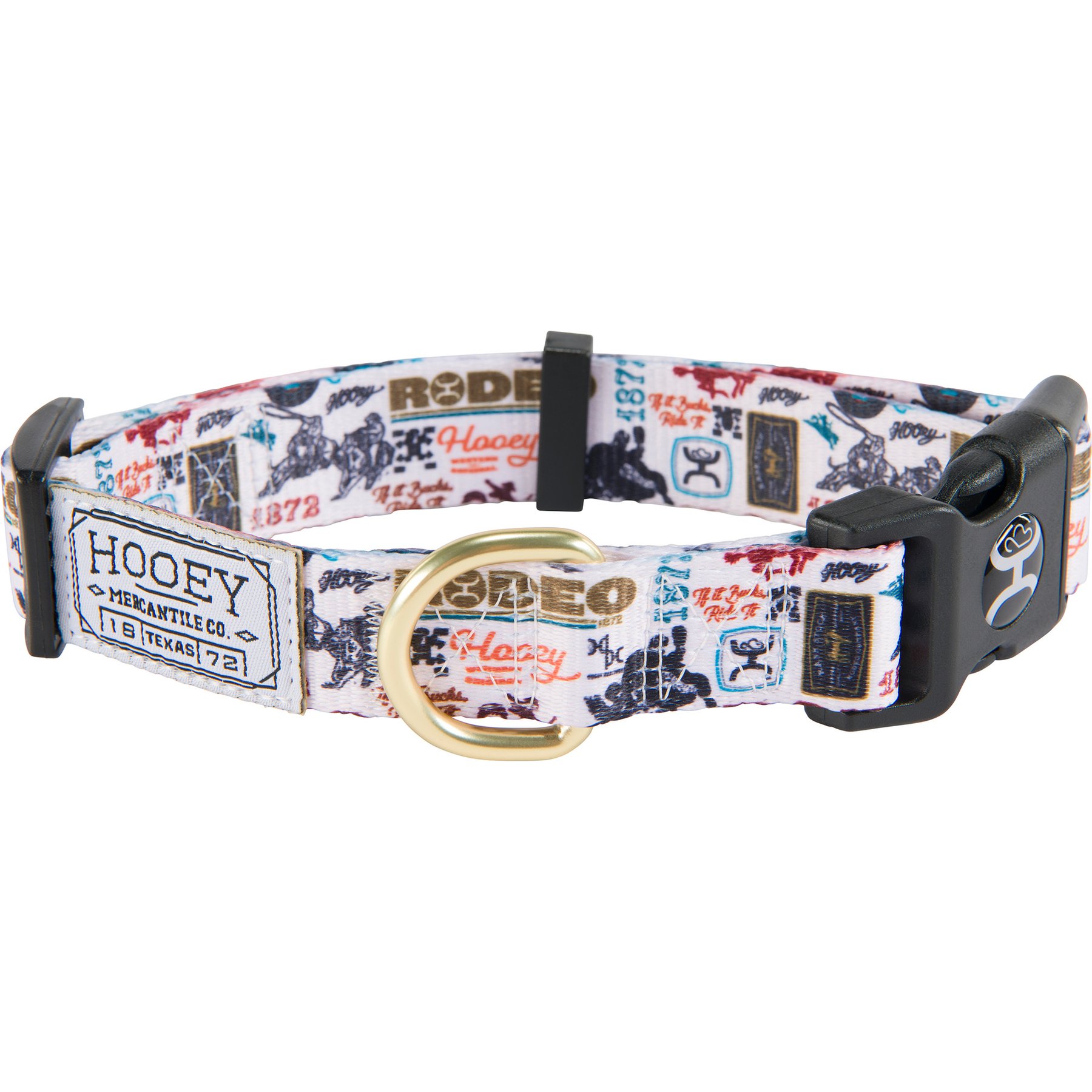 HOOEY Nomad Polyester HOOEY Rodeo Dog Collar, Large: 18 to 26-in neck, 1-in wide