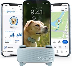 Tractive Smart Dog GPS Tracker with Vital Signs Monitoring, Dog Collar Attachment, Mint