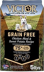 VICTOR Grain-Free Chicken Meal & Sweet Potato Recipe Dry Dog Food, 5-lb bag