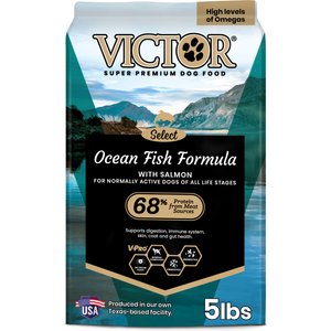 VICTOR Gluten-Free Ocean Fish Formula with Salmon Omega-3 Enriched Dry Dog Food, 5-lb bag