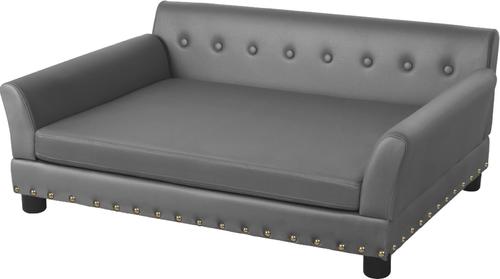 Show full view: BingoPaw Microfiber Dog Sofa Bed, Grey, Large slide 4 of 10