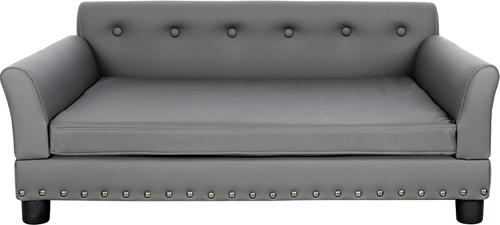 Show full view: BingoPaw Microfiber Dog Sofa Bed, Grey, Large slide 3 of 10